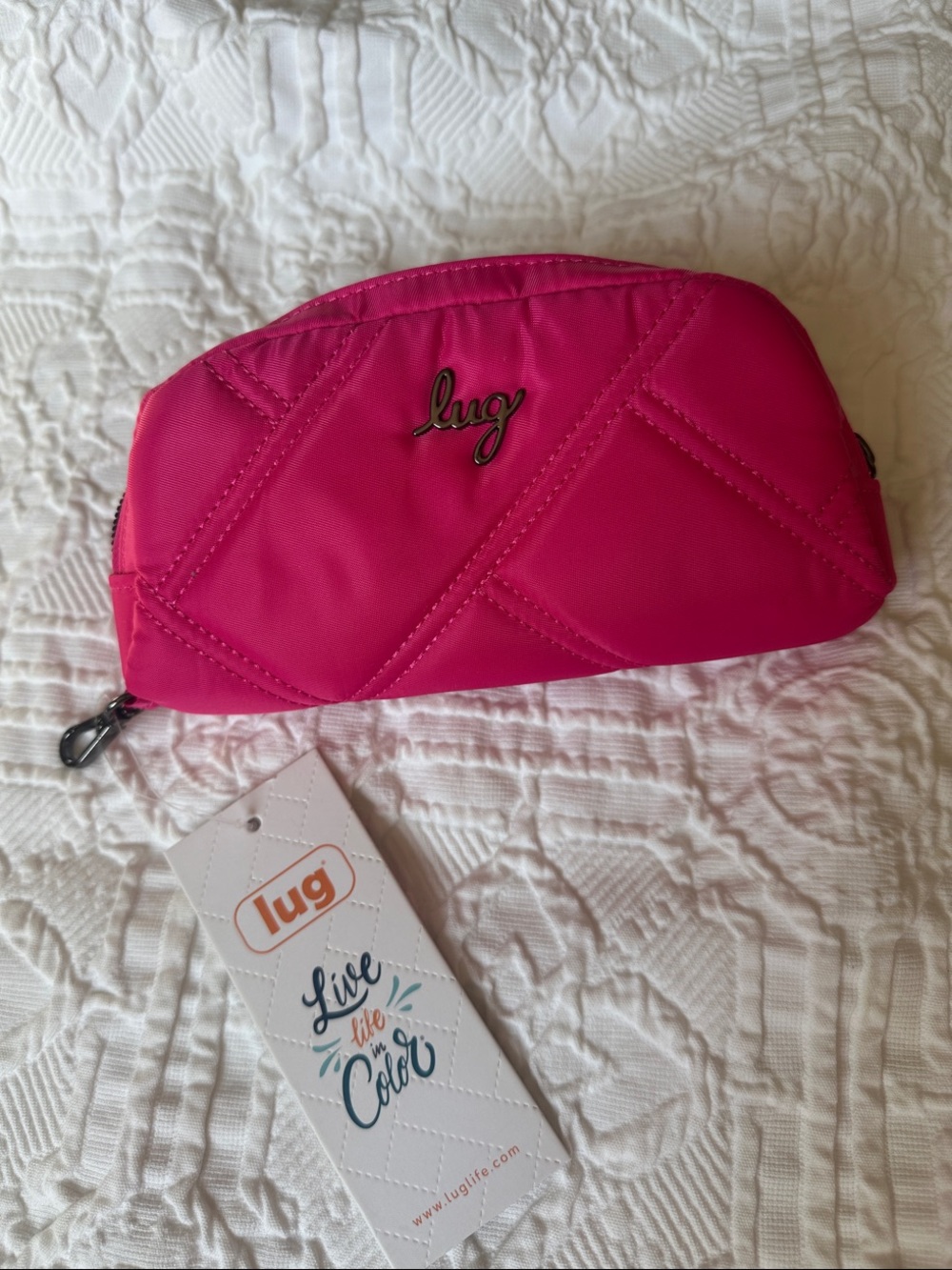 lug Bobsled xl Vibrant Pink Quilted eyeglass case